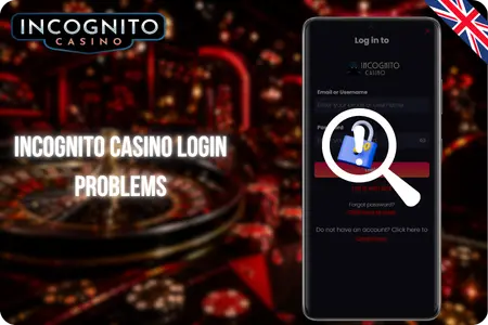 Incognito Casino login issues preventing user access
